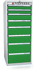 Unterbaublöcke für Werkbänke 1373 x 555 x 600 - 8x Schubladen-Elektro